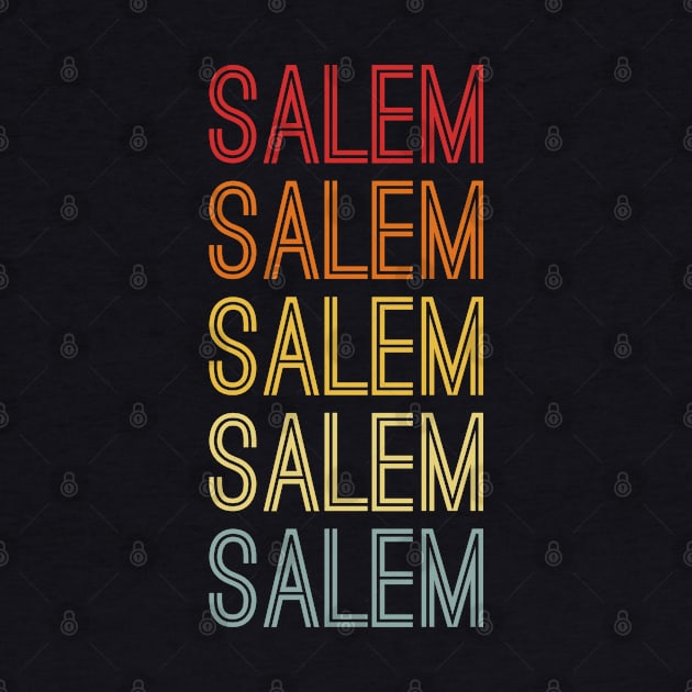 Salem Name Vintage Retro Pattern by CoolDesignsDz